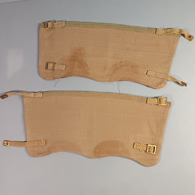 PAIRE DE GUETRES EN WEB ANGLAISES OU CANADIENNES FABRICATION INDIA SUPPLY 1941-42 TAILLE 3